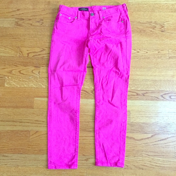 Hot Pink JCrew Toothpink Jeans - Picture 1 of 4